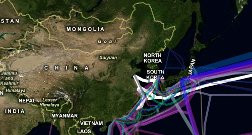 china cable map