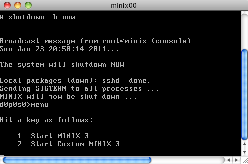 connect vnc to minix