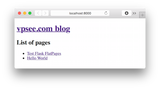 build a static blog with flask