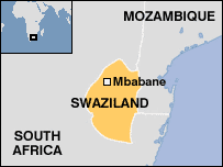 swaziland map