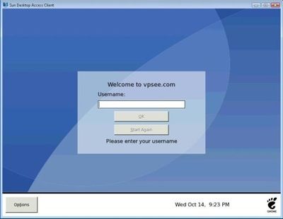 sun desktop access client on windows