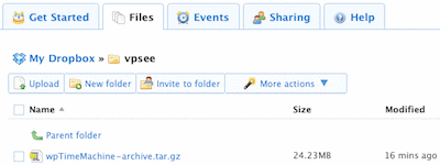 backup wordpress blog to dropbox