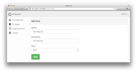 a docker web ui