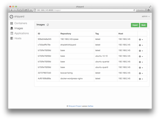 a docker web ui
